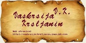 Vaskrsija Kršljanin vizit kartica